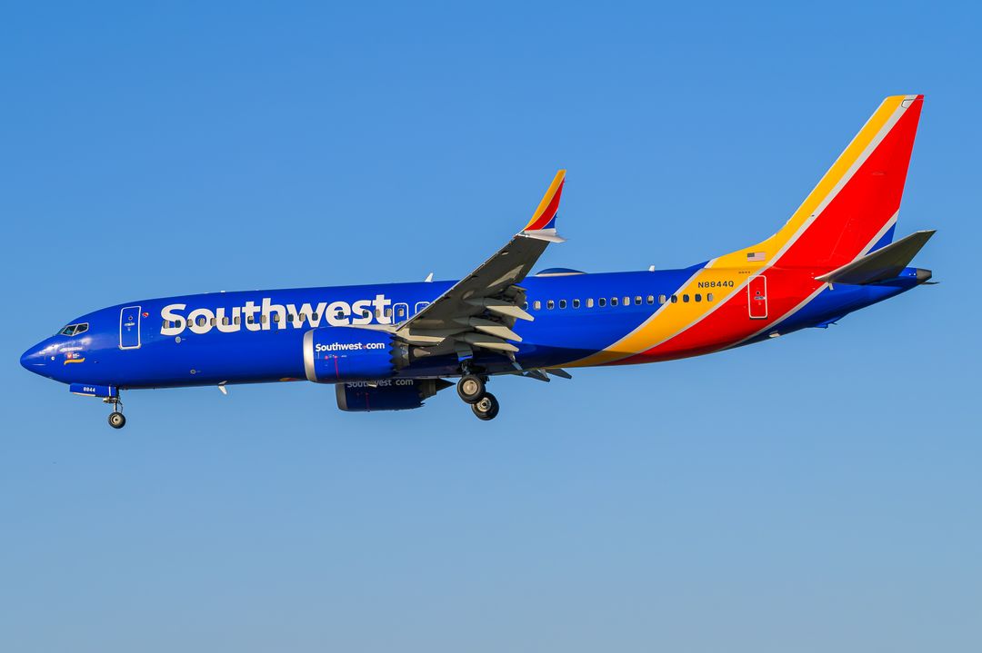 Southwest Airlines Boeing 737 MAX 8 registration  on final approach at Baltimore/Washington International Thurgood Marshall Airport (BWI/KBWI) photographed by  on 05/03/2026