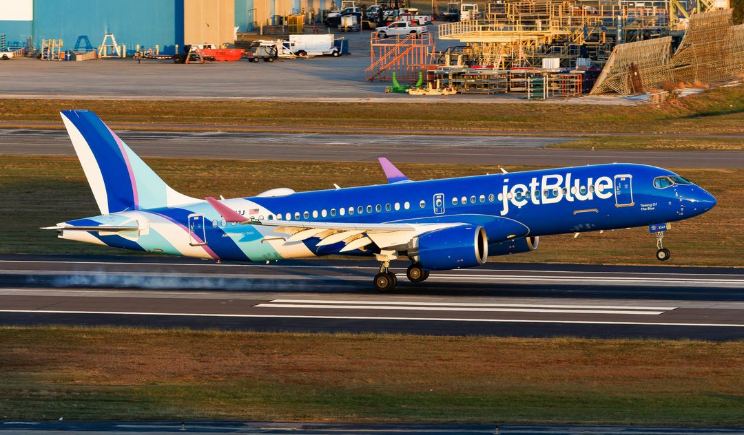 Photo of N3241J - JetBlue Airways Airbus A220-300 at TPA on AeroXplorer Aviation Database