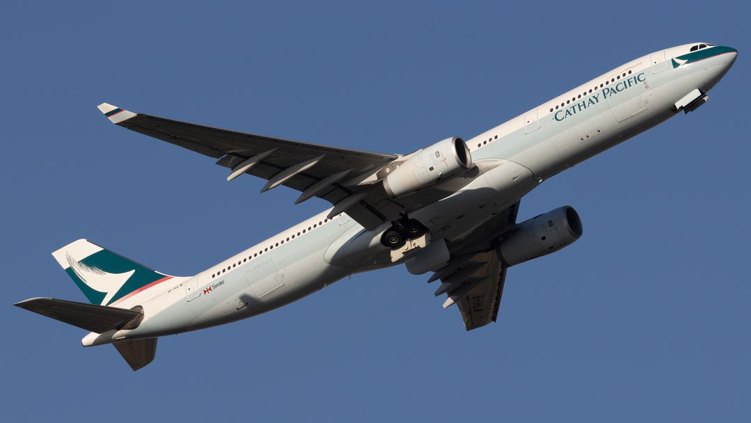 Cathay Pacific Airbus A330-300 registration  on final approach at Singapore-Changi Airport (SIN/WSSS) photographed by  on 10/14/52610