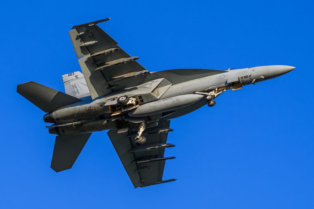 USN - United States Navy Boeing F/A-18E/F Super Hornet registration  on final approach at Oceana Naval Air Station (Apollo Soucek Field) (NTU/KNTU) photographed by  on 03/30/2026