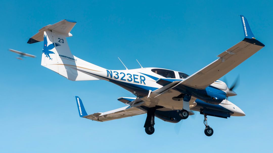 Photo of N323ER - Embry-Riddle Aeronautical University Diamond DA-42 at DAB on AeroXplorer Aviation Database