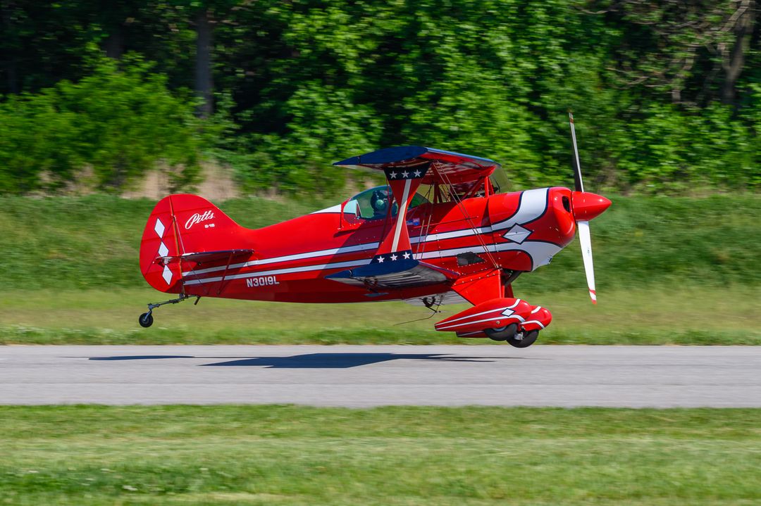 PRIVATE Pitts S-1B registration  on final approach at New Garden Airport (N57/N57) photographed by  on 05/18/2026