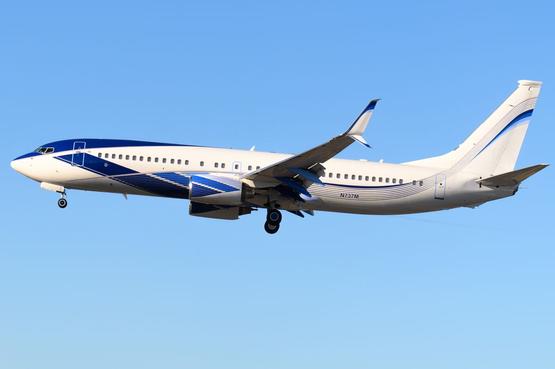Photo of N737M - PRIVATE Boeing 737-800 at LAX on AeroXplorer Aviation Database