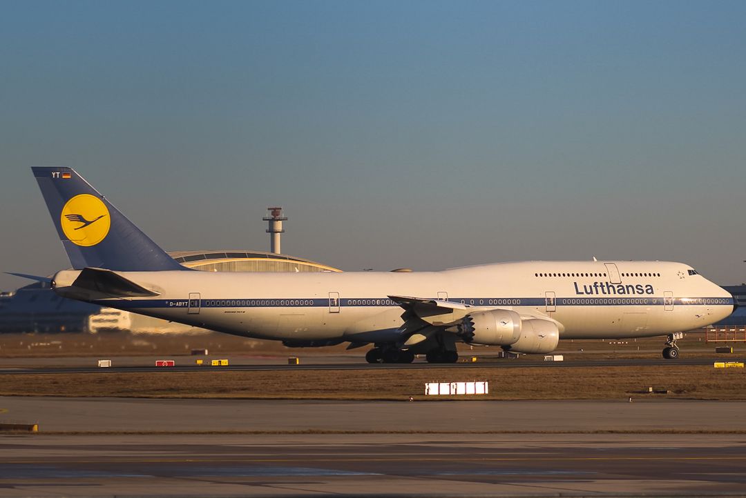 Photo of D-ABYT - Lufthansa Boeing 747-8i at FRA on AeroXplorer Aviation Database Photo of D-ABYT - Lufthansa Boeing 747-8i at FRA on AeroXplorer Aviation Database