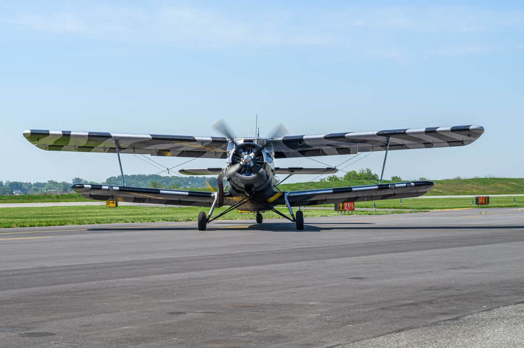 PRIVATE Antonov AN-2 registration  on final approach at New Garden Airport (N57/N57) photographed by  on 05/18/2026