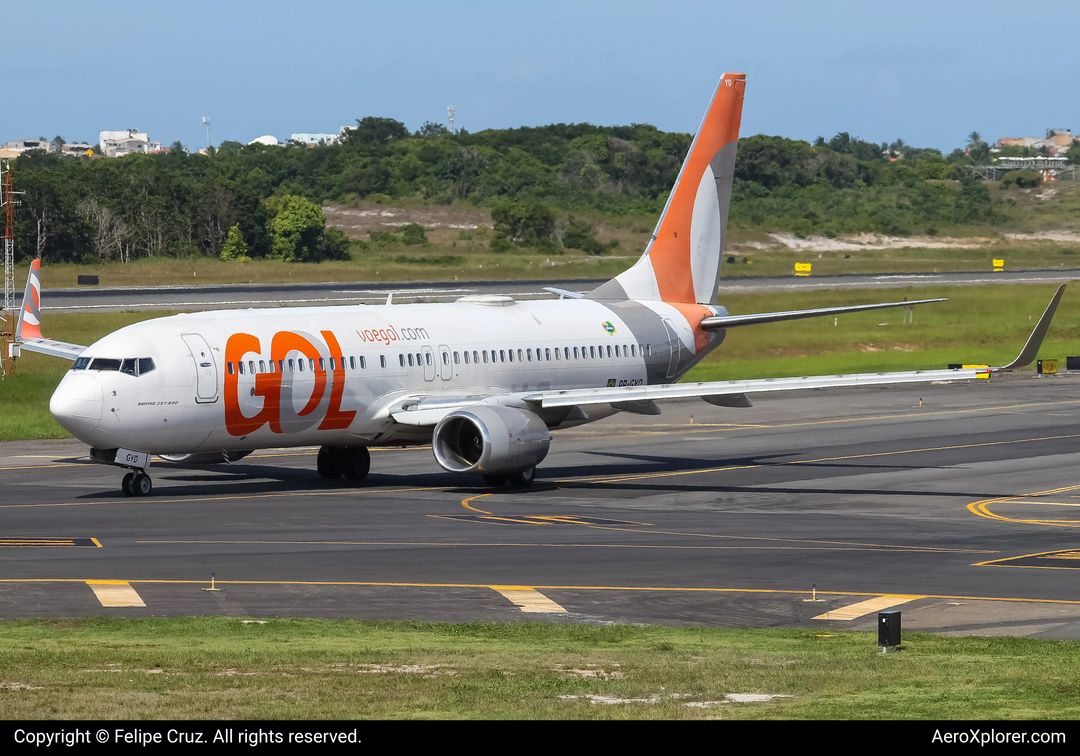 Photo of PR-GYD - GOL Linhas Aereas Boeing 737-800 at SSA on AeroXplorer Aviation Database Photo of PR-GYD - GOL Linhas Aereas Boeing 737-800 at SSA on AeroXplorer Aviation Database