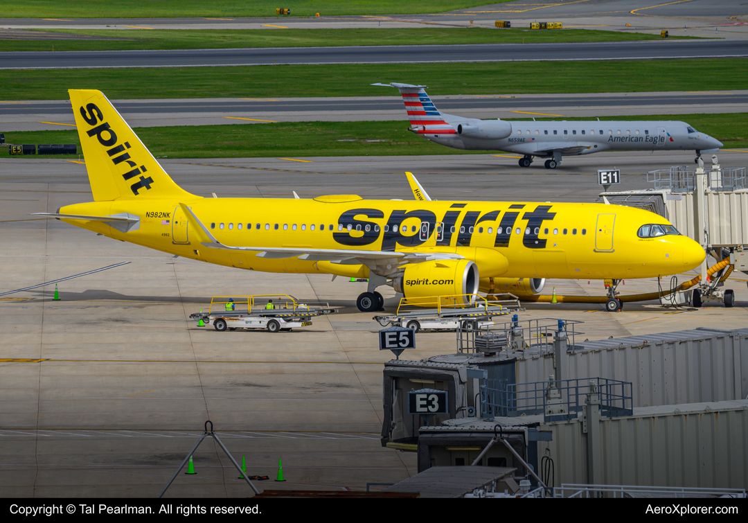Photo of N982NK - Spirit Airlines Airbus A320NEO at PHL on AeroXplorer Aviation Database