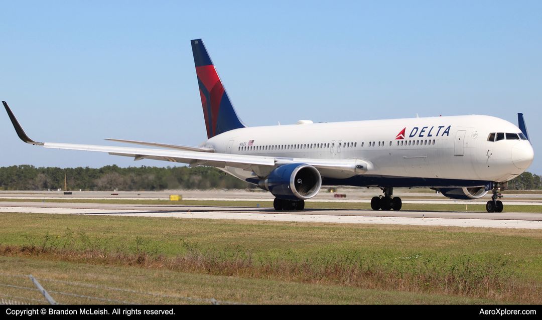 Photo of N1603 - Delta Airlines Boeing 767-300ER at MCO on AeroXplorer Aviation Database