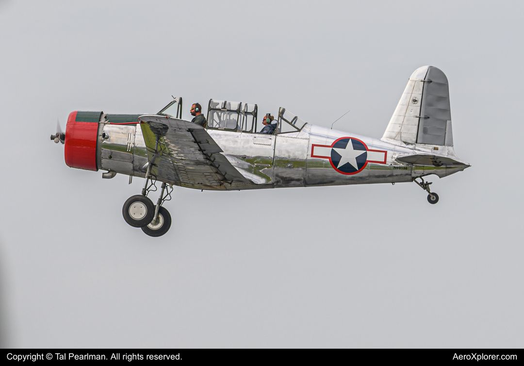 Photo of N69158 - PRIVATE Vultee BT-15 Valiant at RDG on AeroXplorer Aviation Database