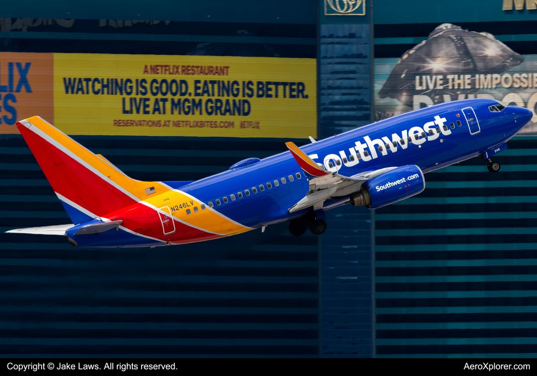 Photo of N246LV - Southwest Airlines Boeing 737-700 at LAS on AeroXplorer Aviation Database