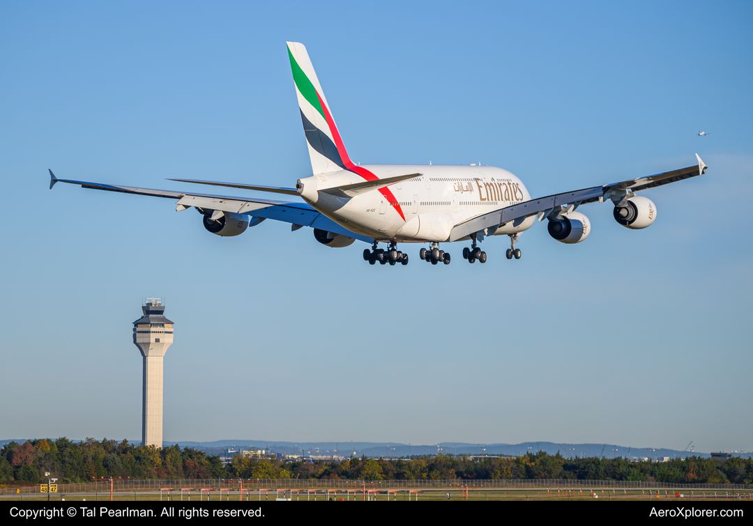 Photo of A6-EDZ - Emirates Airbus A380-800 at IAD on AeroXplorer Aviation Database