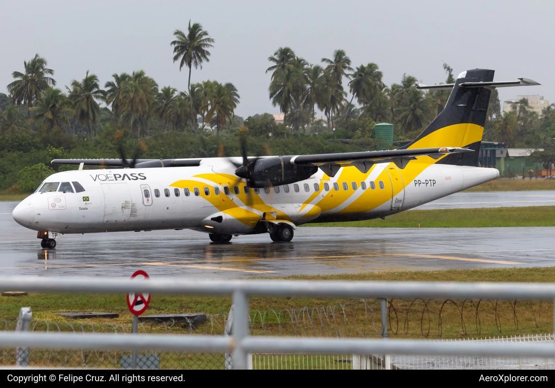 Photo of PP-PTP - Voepass Linhas Aéreas ATR 72-500 at SSA on AeroXplorer Aviation Database Photo of PP-PTP - Voepass Linhas Aéreas ATR 72-500 at SSA on AeroXplorer Aviation Database