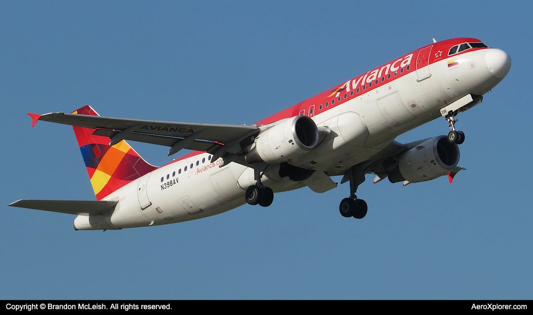 Photo of N398AV - Avianca Airbus A320 at MCO on AeroXplorer Aviation Database Photo of N398AV - Avianca Airbus A320 at MCO on AeroXplorer Aviation Database