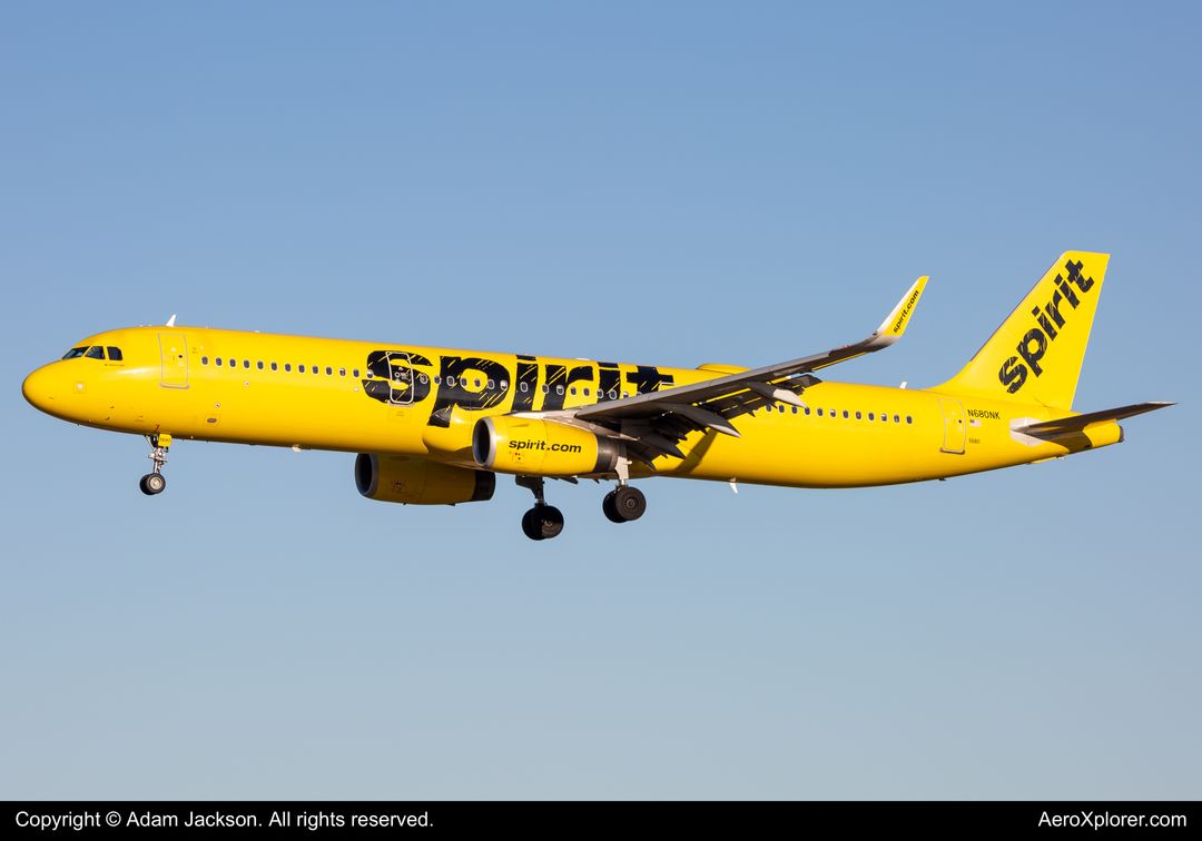 Photo of N680NK - Spirit Airlines Airbus A321-200 at BWI on AeroXplorer Aviation Database Photo of N680NK - Spirit Airlines Airbus A321-200 at BWI on AeroXplorer Aviation Database