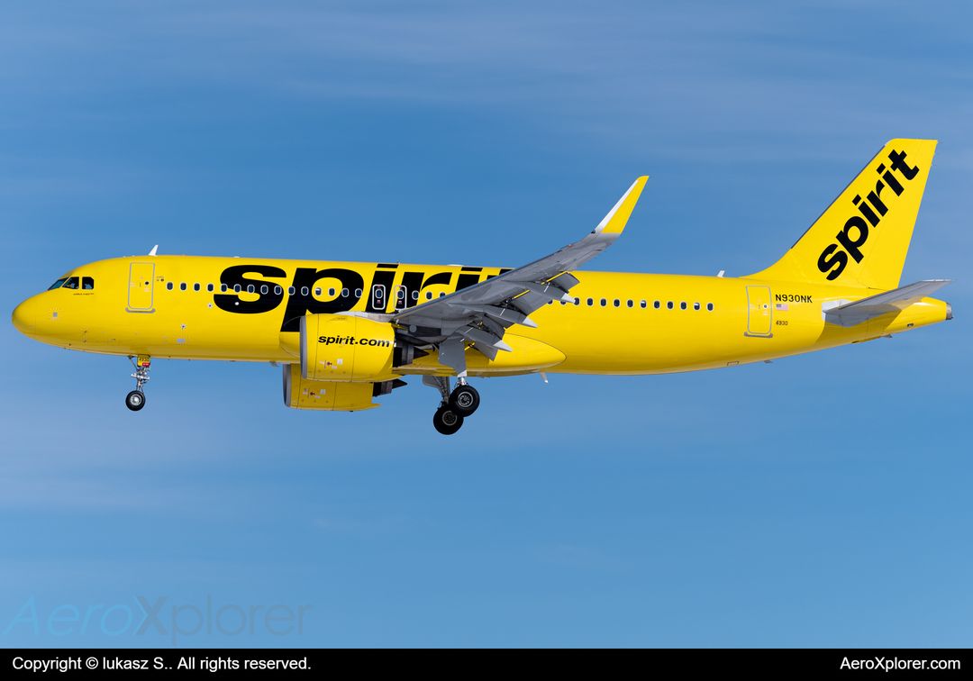 Photo of N930NK - Spirit Airlines Airbus A320NEO at MHT on AeroXplorer Aviation Database Photo of N930NK - Spirit Airlines Airbus A320NEO at MHT on AeroXplorer Aviation Database