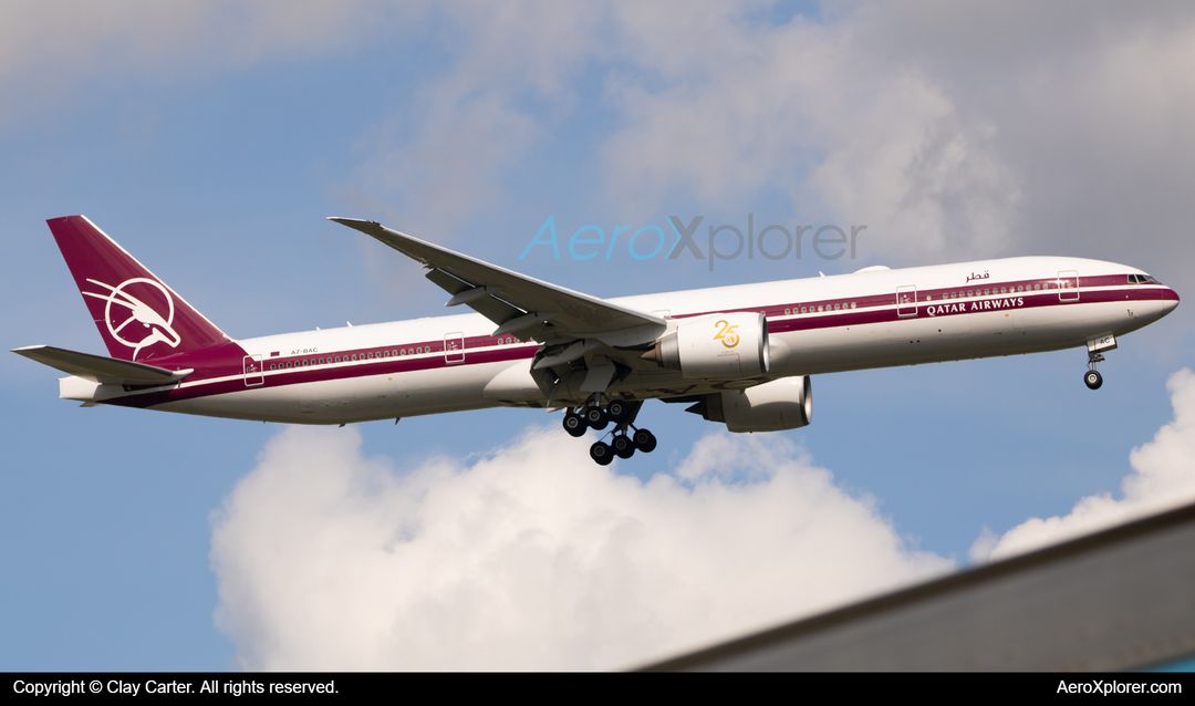 Photo of A7-BAC - Qatar Airways Boeing 777-300ER at IAD on AeroXplorer Aviation Database Photo of A7-BAC - Qatar Airways Boeing 777-300ER at IAD on AeroXplorer Aviation Database