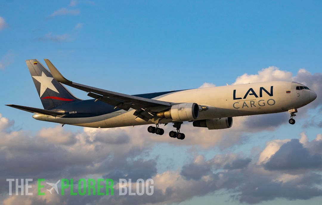 Photo of N418LA - LATAM Cargo Boeing 767-300F at mia on AeroXplorer Aviation Database Photo of N418LA - LATAM Cargo Boeing 767-300F at mia on AeroXplorer Aviation Database
