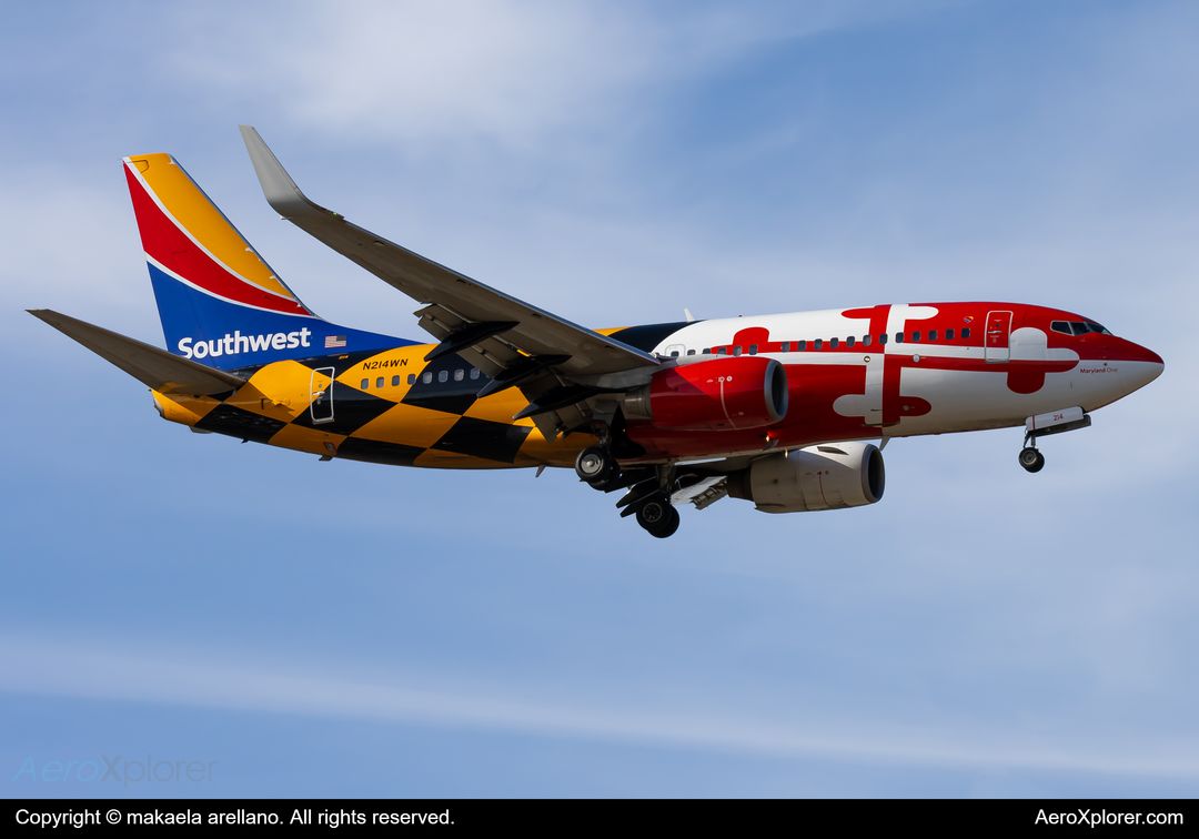 Photo of N214WN - Southwest Airlines Boeing 737-700 at BOI on AeroXplorer Aviation Database Photo of N214WN - Southwest Airlines Boeing 737-700 at BOI on AeroXplorer Aviation Database
