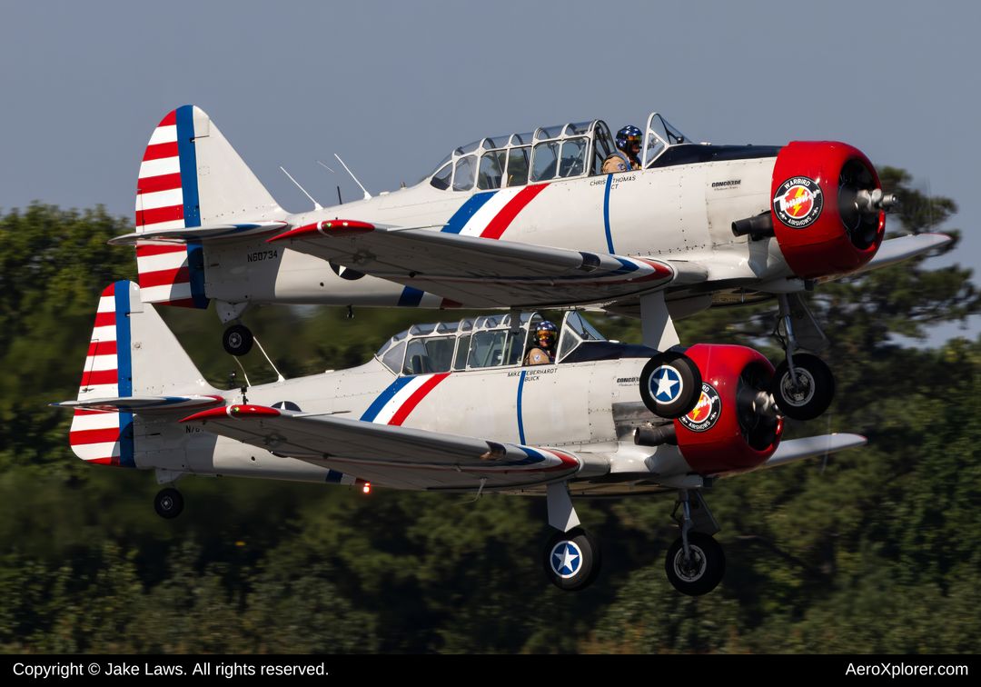 Photo of N60734 - PRIVATE North American T-6 Texan at NTU on AeroXplorer Aviation Database