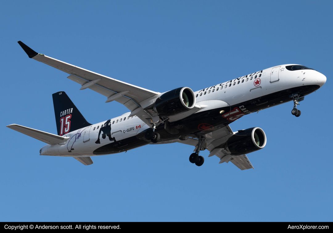 Photo of C-GUPG - Air Canada Airbus A220-300 at YYZ on AeroXplorer Aviation Database