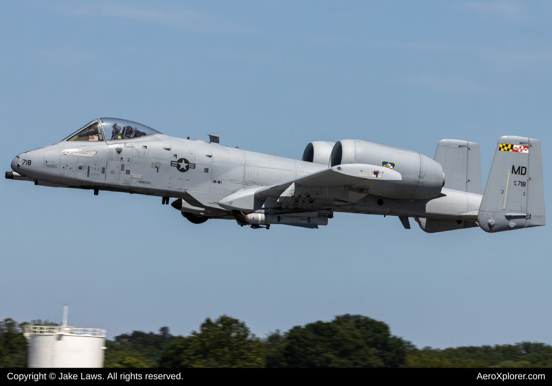 Photo of 78-0718 - USAF - United States Air Force Fairchild A-10 Thunderbolt at MTN on AeroXplorer Aviation Database