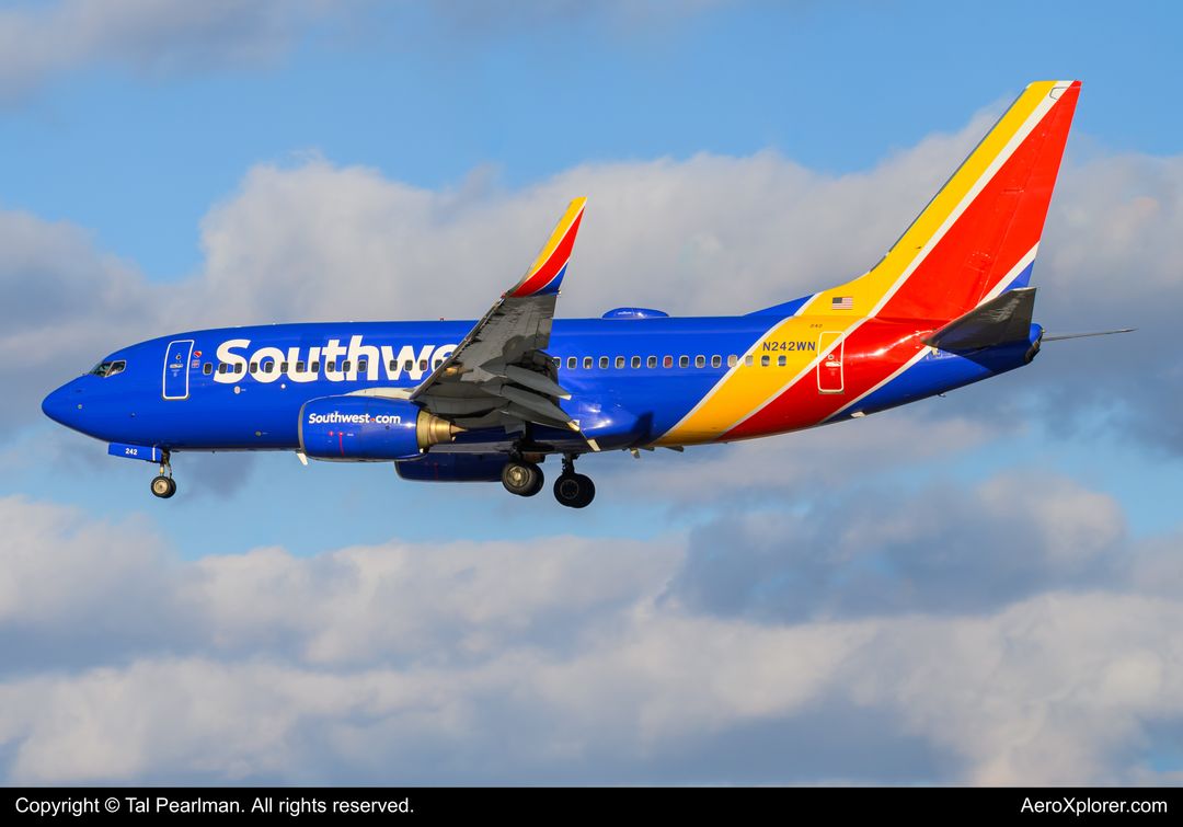 Photo of N242WN - Southwest Airlines Boeing 737-700 at BWI on AeroXplorer Aviation Database