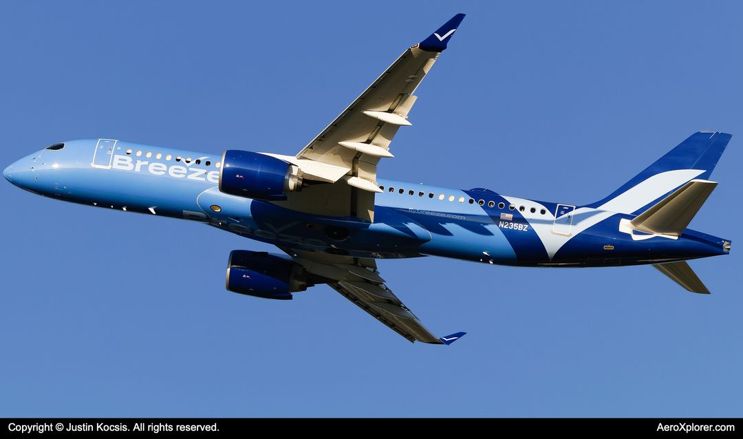 Photo of N235BZ - Breeze Airways Airbus A220-300 at KTPA on AeroXplorer Aviation Database Photo of N235BZ - Breeze Airways Airbus A220-300 at KTPA on AeroXplorer Aviation Database
