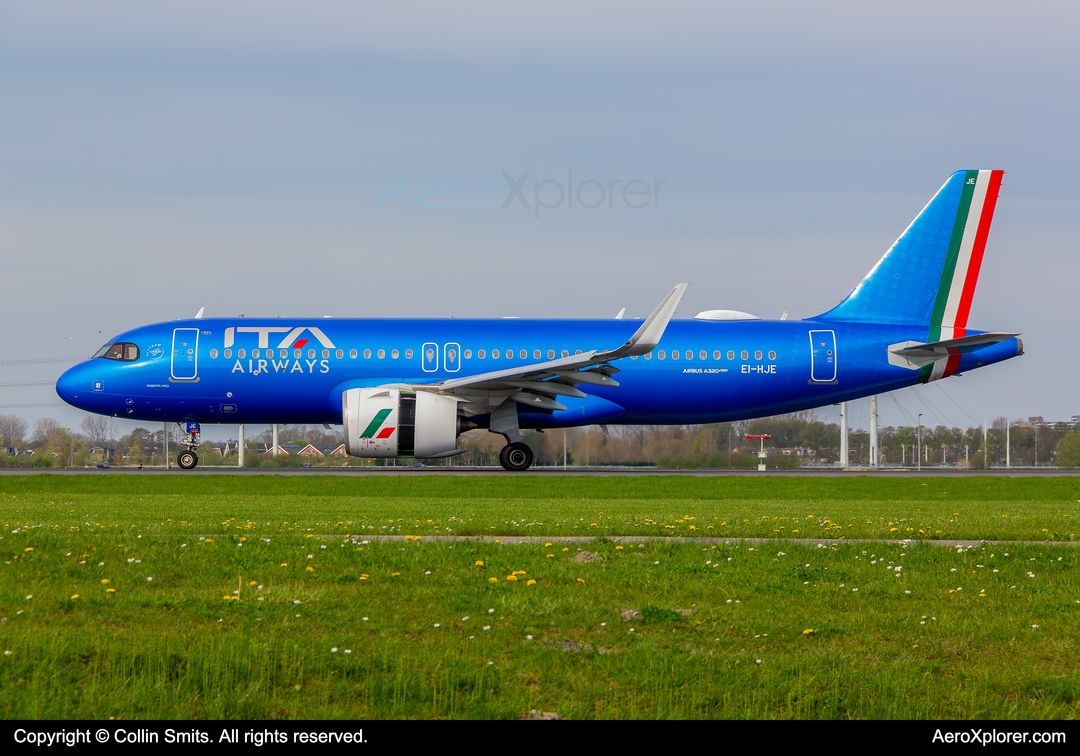 Photo of EI-HJE - ITA Airways Airbus A320-272N at AMS on AeroXplorer Aviation Database