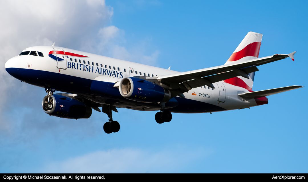 Photo of G-DBCH - British Airways Airbus A319 at LHR on AeroXplorer Aviation Database Photo of G-DBCH - British Airways Airbus A319 at LHR on AeroXplorer Aviation Database
