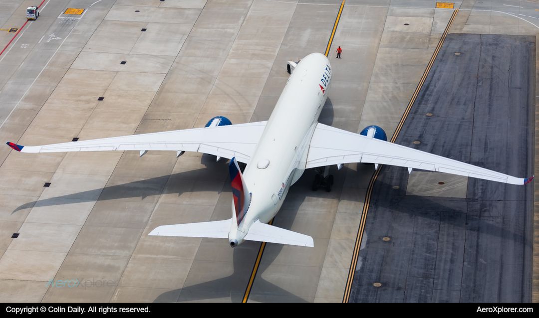 Photo of N509DN - Delta Airlines Airbus A350-900 at ATL on AeroXplorer Aviation Database Photo of N509DN - Delta Airlines Airbus A350-900 at ATL on AeroXplorer Aviation Database