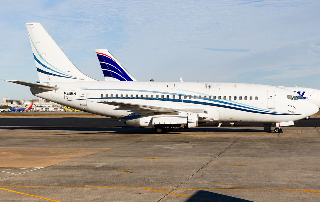 Photo of N80EV - PRIVATE Boeing 737-200 at MCO on AeroXplorer Aviation Database