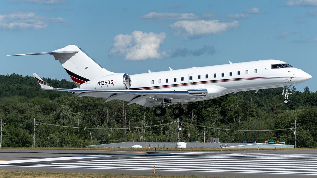 Photo of N126QS - NetJets  Bombardier Global 6500 at KMHT on AeroXplorer Aviation Database