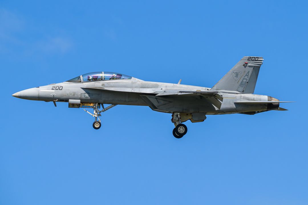 USN - United States Navy Boeing F/A-18E/F Super Hornet registration  on final approach at Oceana Naval Air Station (Apollo Soucek Field) (NTU/KNTU) photographed by  on 03/30/2026