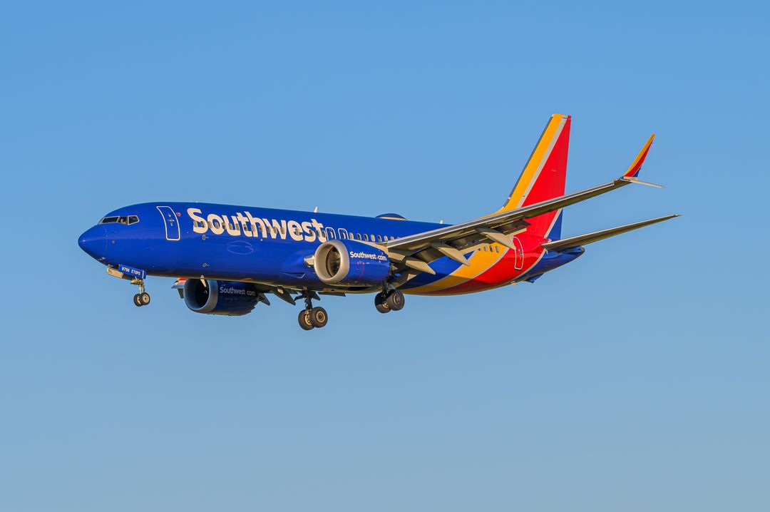 Southwest Airlines Boeing 737 MAX 8 registration  on final approach at Baltimore/Washington International Thurgood Marshall Airport (BWI/KBWI) photographed by  on 05/03/2026