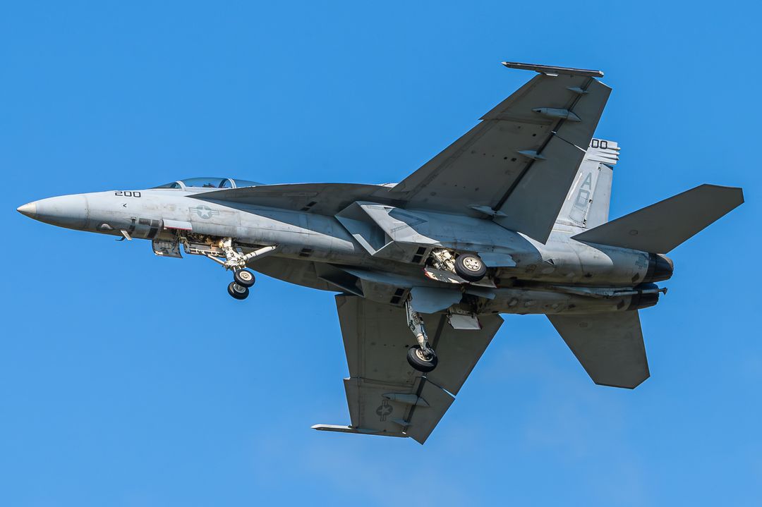 USN - United States Navy Boeing F/A-18E/F Super Hornet registration  on final approach at Oceana Naval Air Station (Apollo Soucek Field) (NTU/KNTU) photographed by  on 03/30/2026