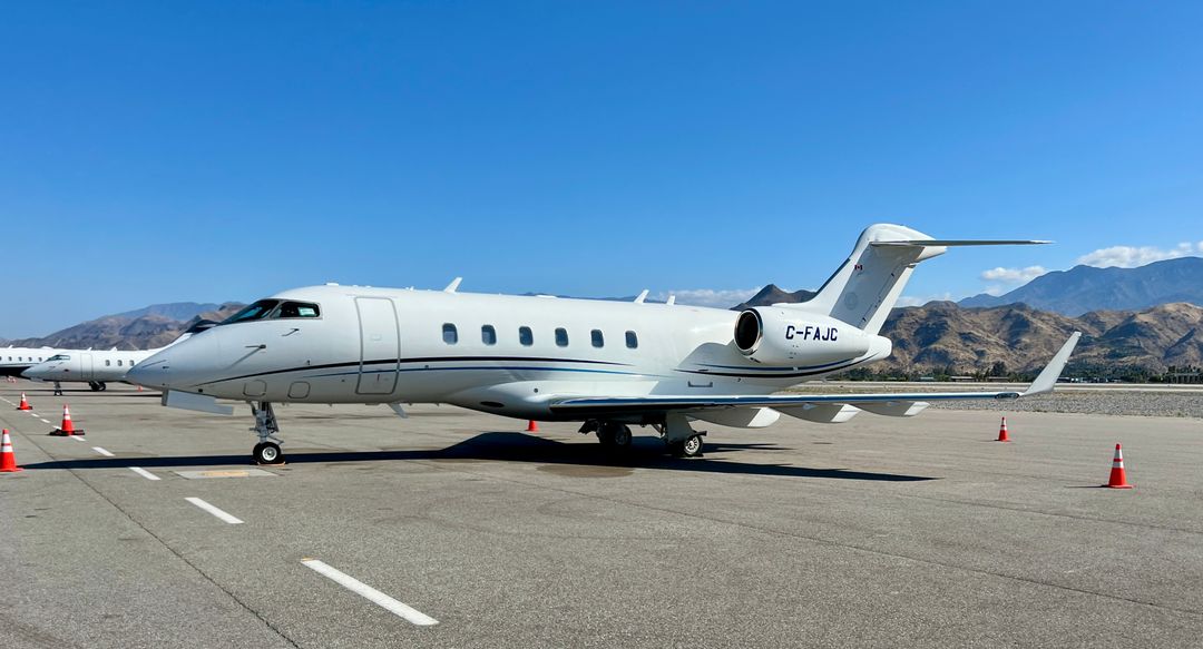 Photo of C-FAJC - PRIVATE Bombardier Challenger 300 at PSP on AeroXplorer Aviation Database