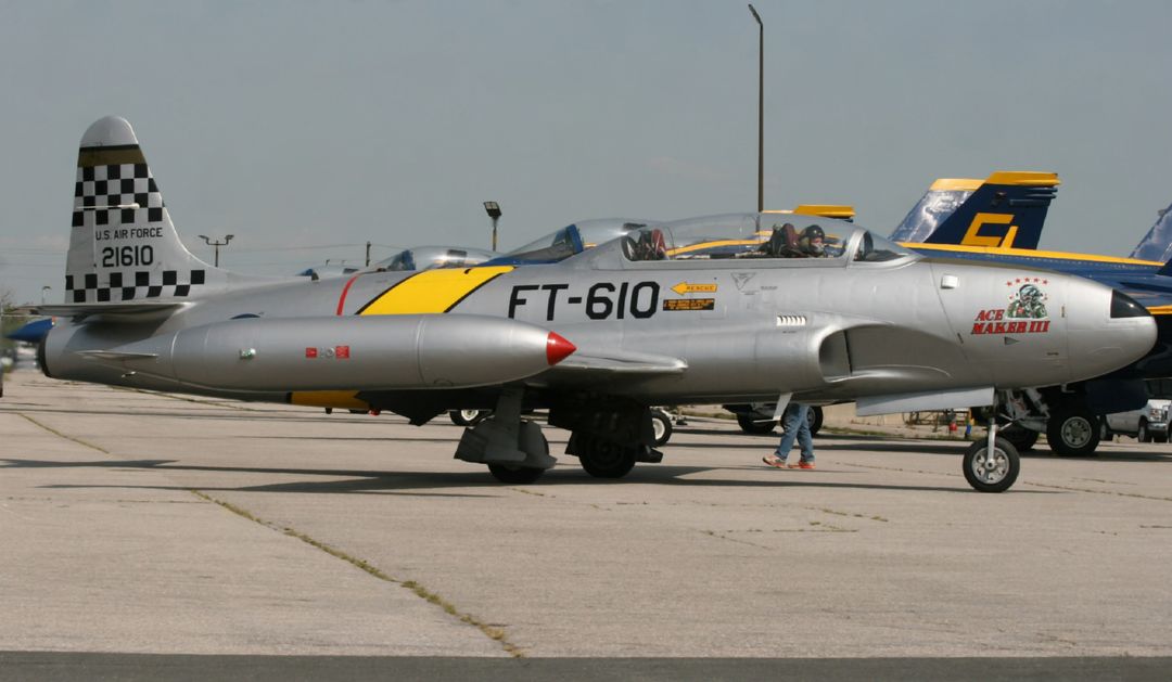 Photo of N133DV - Ace Maker Aviation Lockheed T-33 Shooting Star at YYZ on AeroXplorer Aviation Database Photo of N133DV - Ace Maker Aviation Lockheed T-33 Shooting Star at YYZ on AeroXplorer Aviation Database