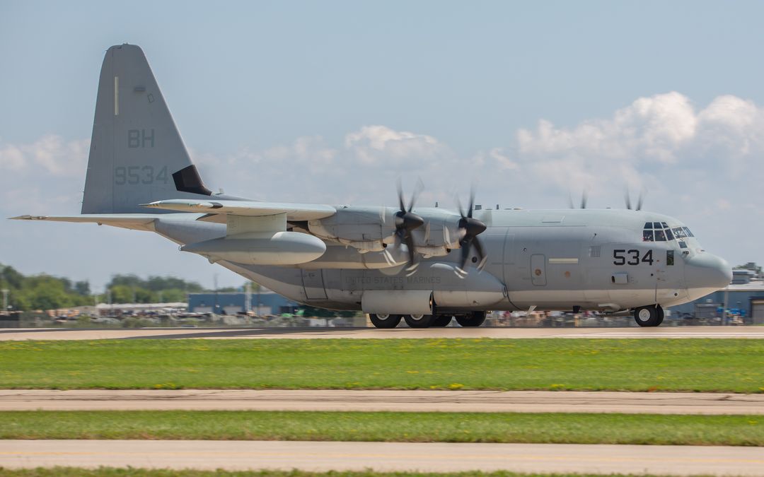 Photo of 169534 - USMC - United States Marine Corp Lockheed C-130J Hercules at OSH on AeroXplorer Aviation Database