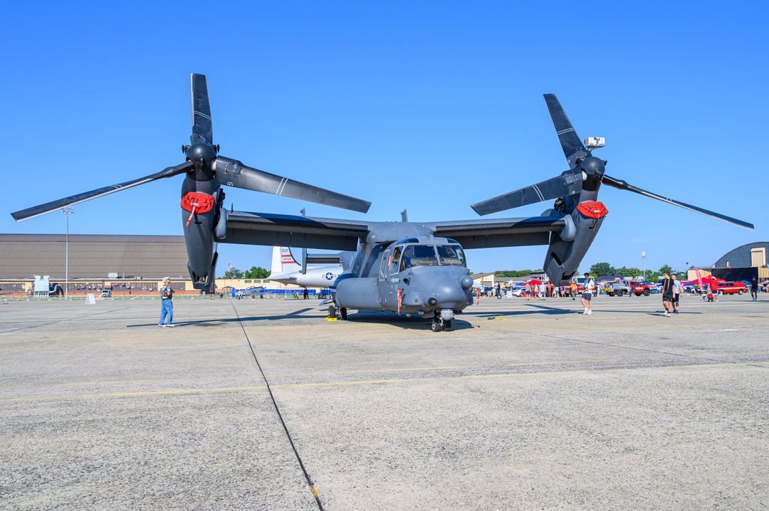 USAF - United States Air Force Bell Boeing MV-22 Osprey registration  on final approach at Joint Base Andrews (ADW/KADW) photographed by  on 09/14/2025