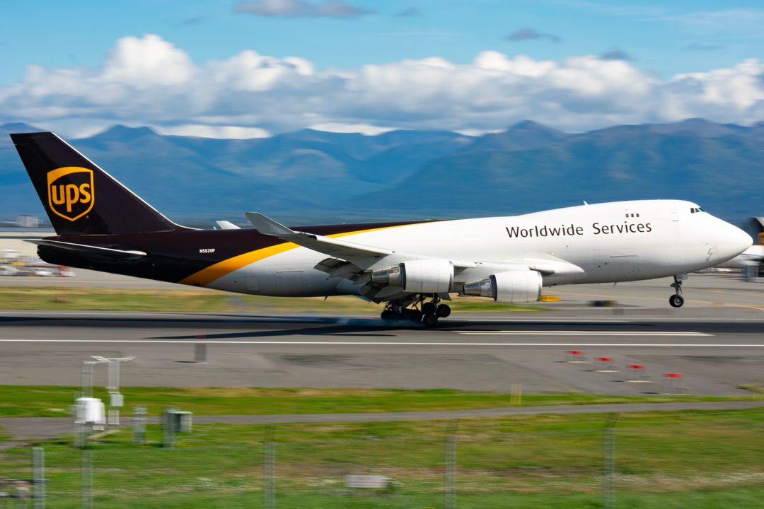 Photo of N582UP - United Parcel Service Boeing 747-400F at ANC on AeroXplorer Aviation Database Photo of N582UP - United Parcel Service Boeing 747-400F at ANC on AeroXplorer Aviation Database
