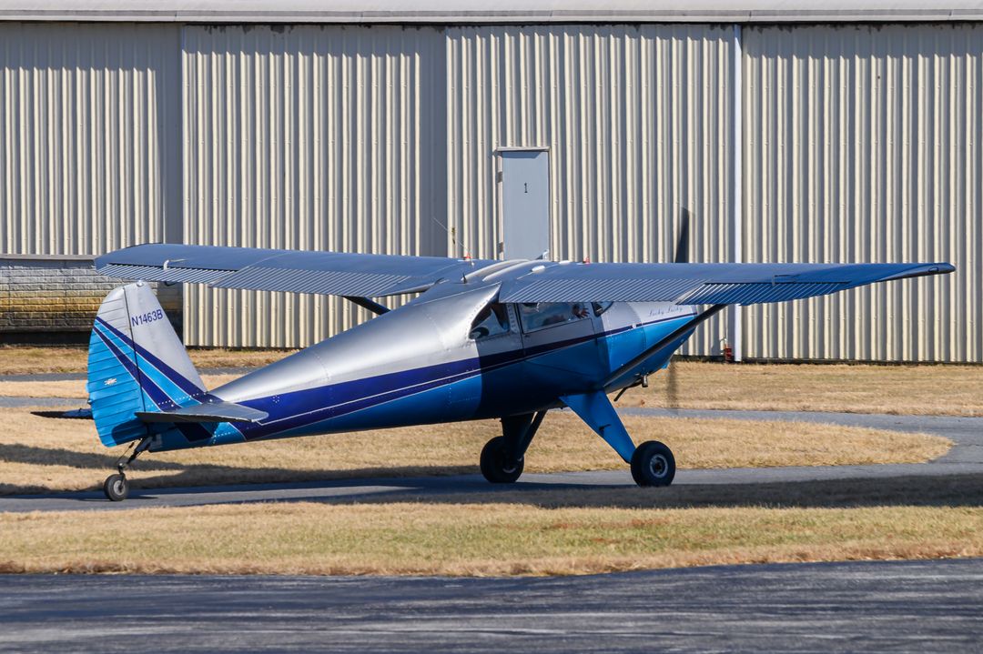 PRIVATE Luscombe 8E registration  on final approach at Montgomery County Airpark (GAI/KGAI) photographed by  on 01/19/2026