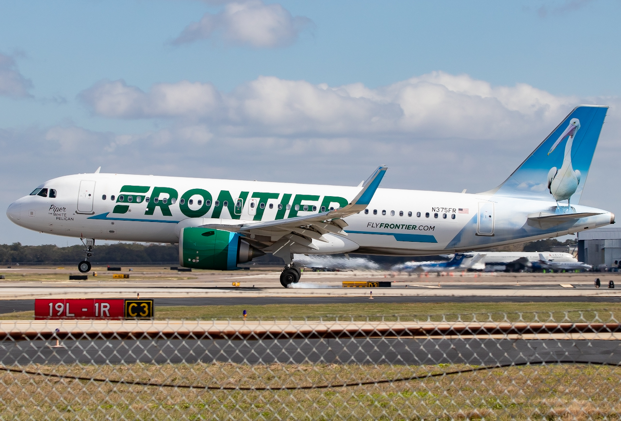 Full size: Frontier Airlines Airbus A320NEO N375FR at Tampa International Airport
