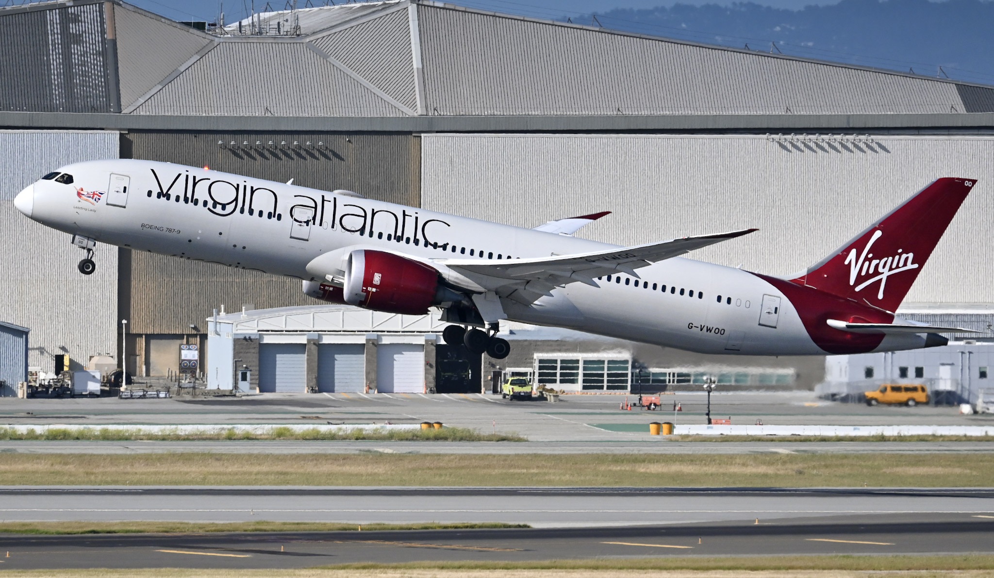 Full size: Virgin Atlantic Boeing 787-9 G-VWOO at San Francisco International Airport