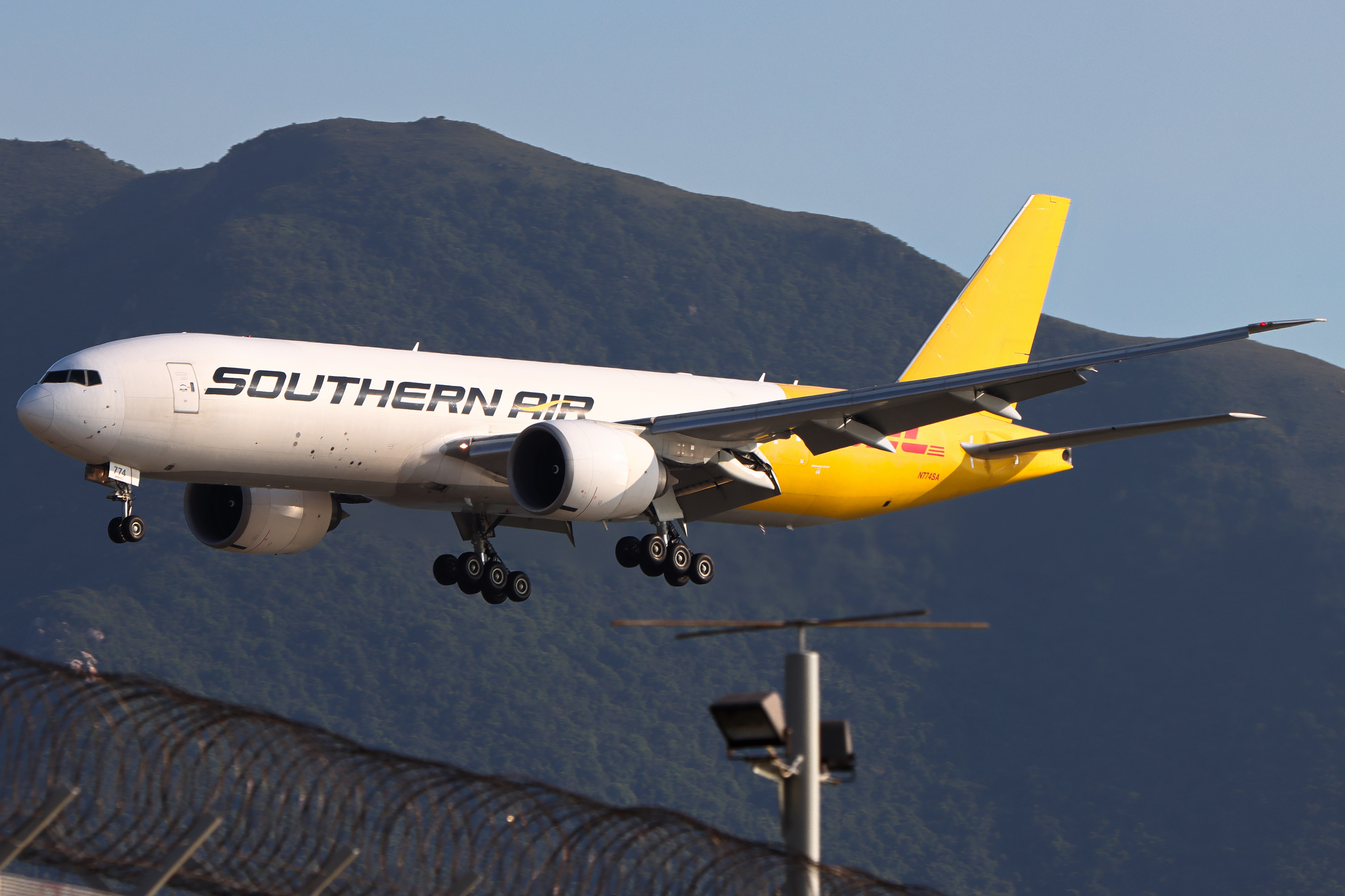 Full size: DHL Boeing 777-F N774SA at Hong Kong International Airport