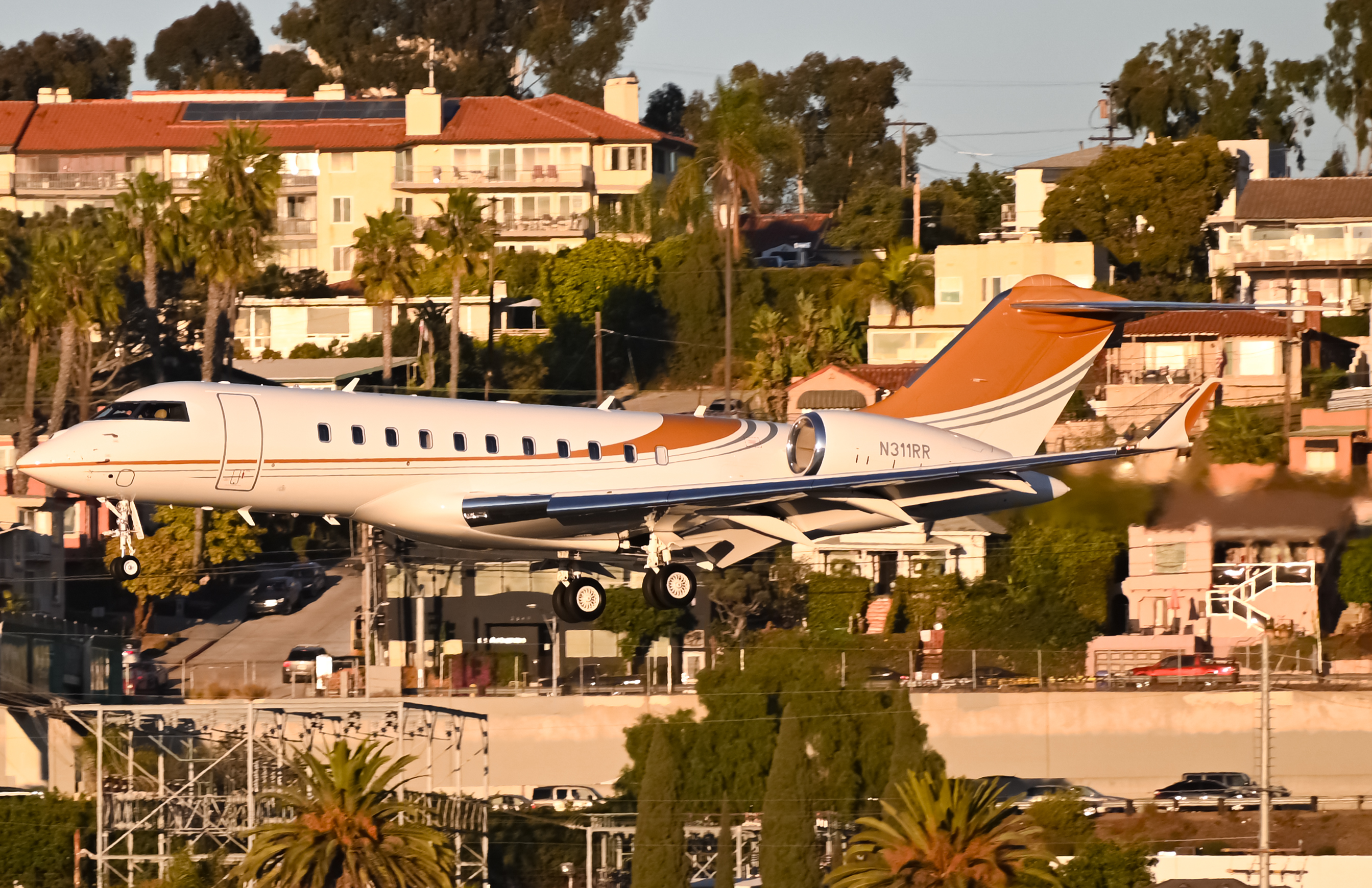 Full size: PRIVATE Bombardier Global 5500 N311RR at San Diego International Airport