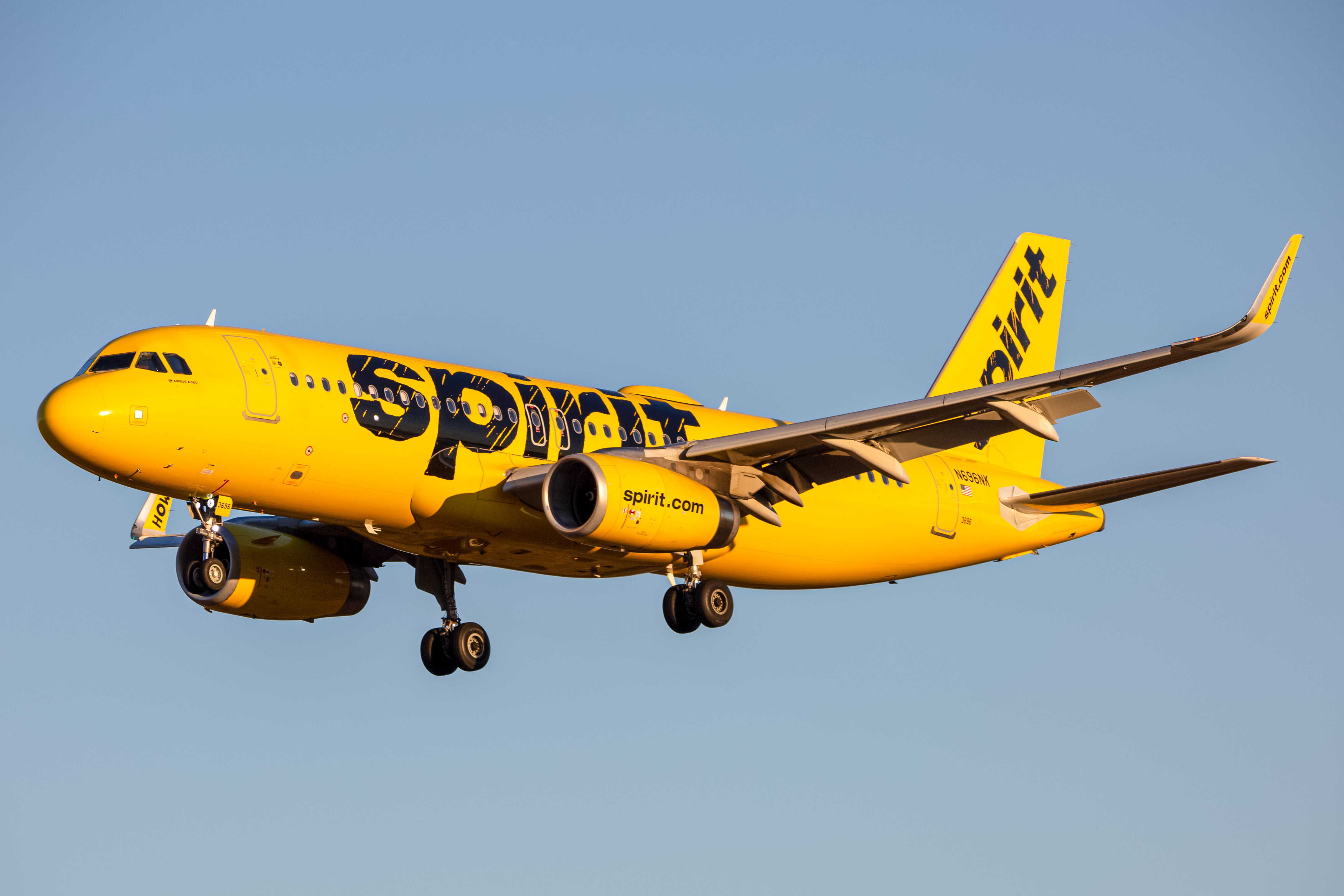 Full size: Spirit Airlines Airbus A320 N696NK at Baltimore/Washington International Thurgood Marshall Airport