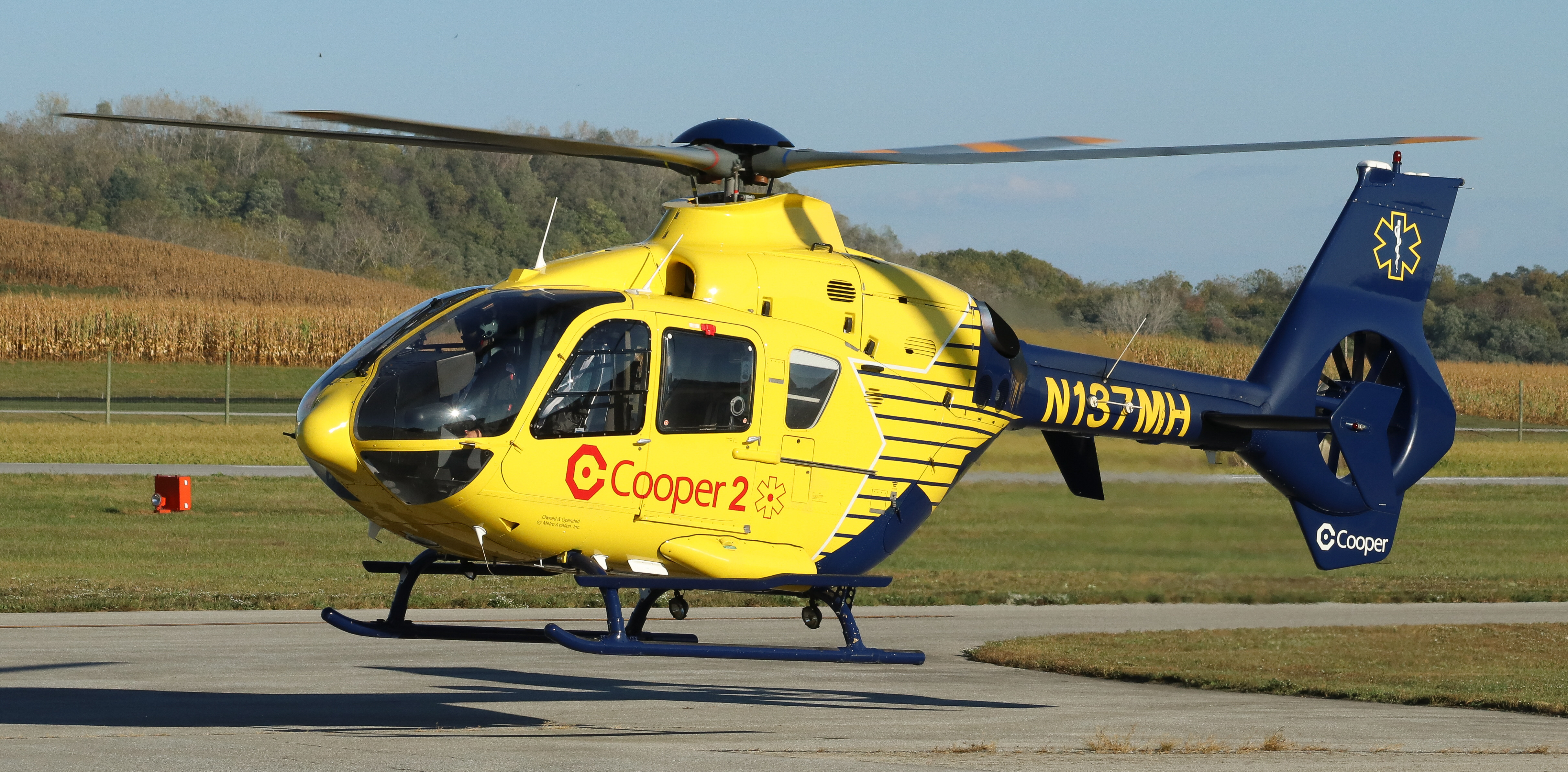 Full size: Cooper Health Eurocoptor Ec-135 N137MH at York Airport