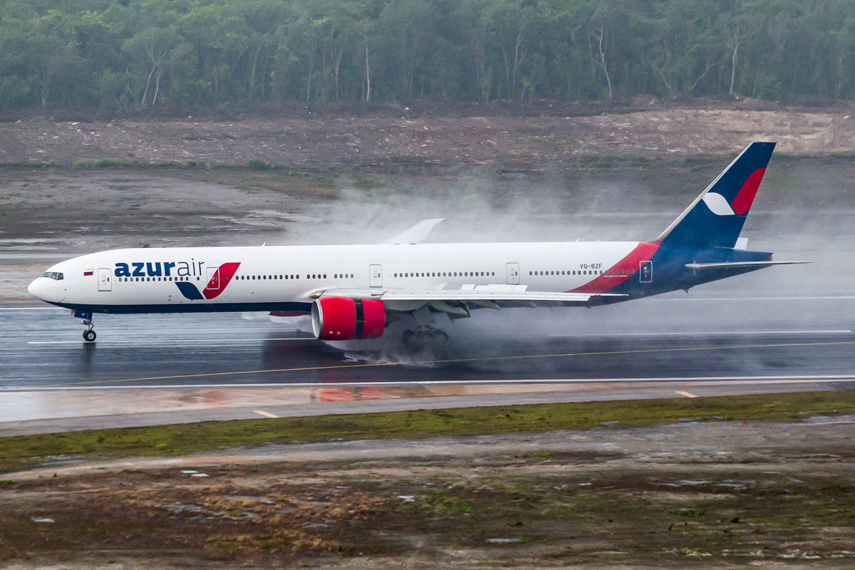Full size: Azur Air Boeing 777-300ER VQ-BZF at Cancun International Airport