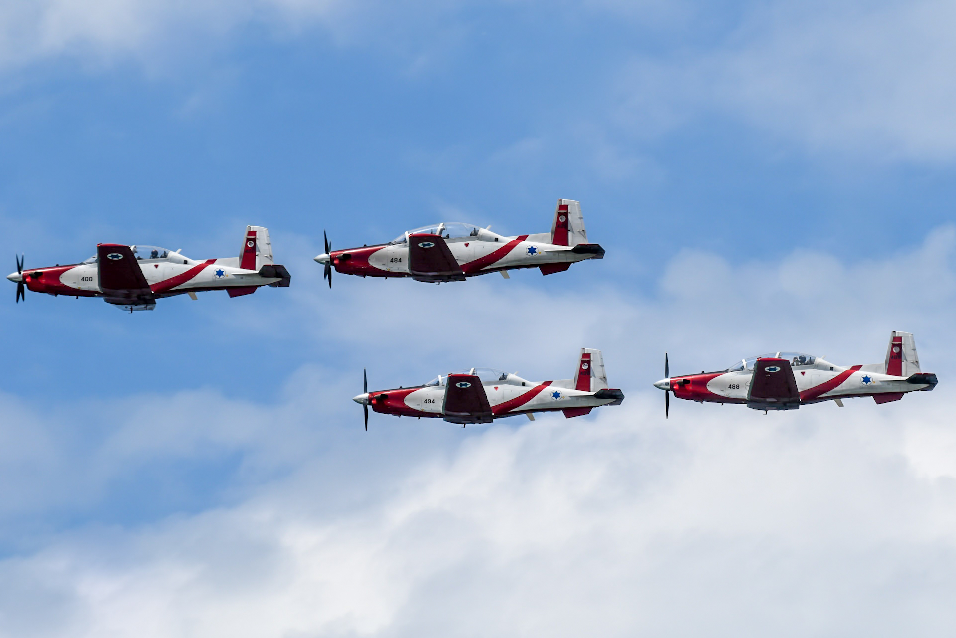 Full size: IAF North American T-6 Texan/Harvard 484 at Tel Aviv-Ben Gurion Airport