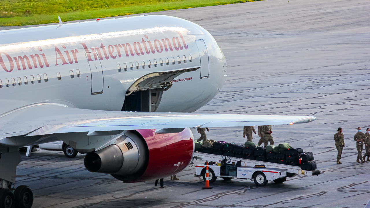 Full size: Omni Air International Boeing 767-300ER N468AX at John Glenn Columbus International Airport